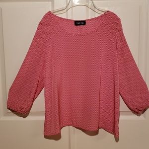 Fab'rik Red & White Blouse